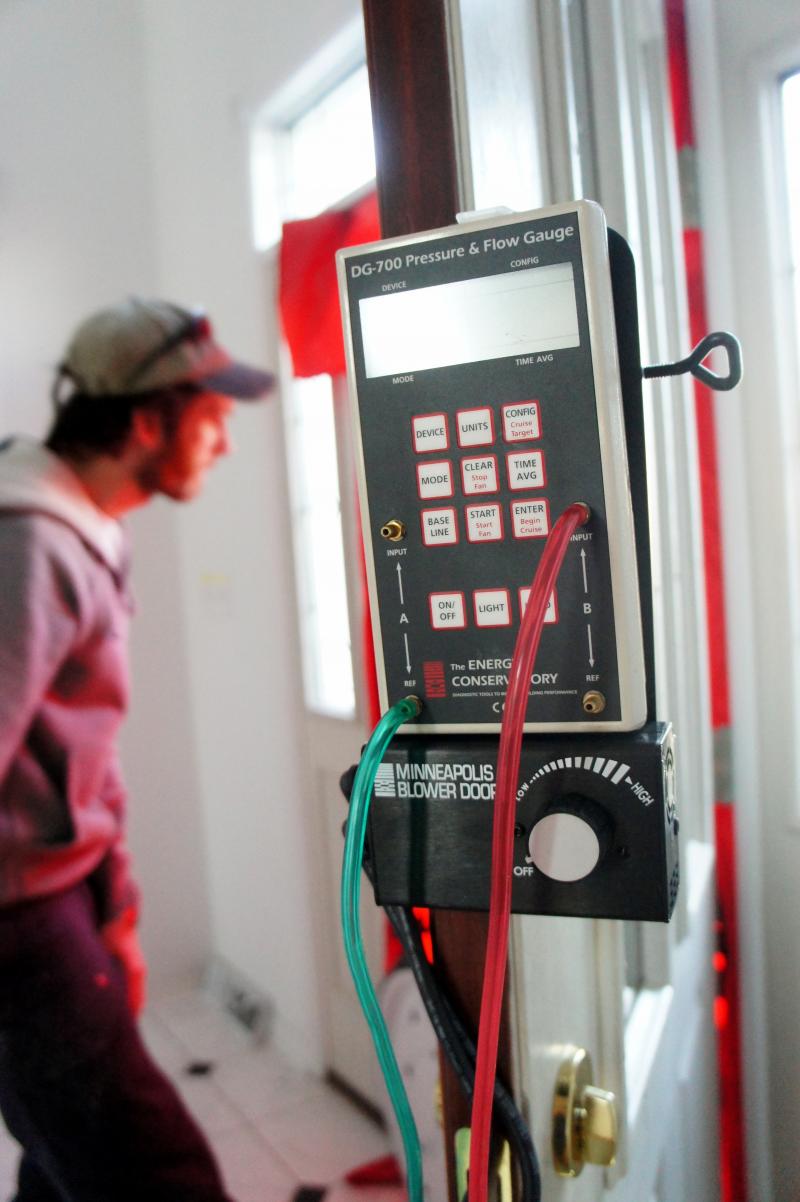 The standard blower door test.